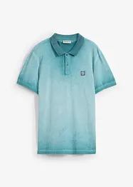 Piqué poloshirt in washed out used look, bonprix
