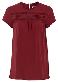 Katoenen shirt met kant, bonprix