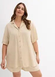 Lange mousseline overhemdblouse, bonprix