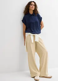 Blouse met korte mouw van gerecycled polyester, bonprix