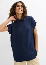 Blouse met korte mouw van gerecycled polyester, bonprix