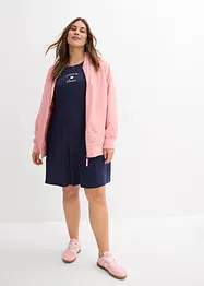 Jersey jurk met borduursel van een vicose-elastanmix, bonprix