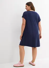 Jersey jurk met borduursel van een vicose-elastanmix, bonprix