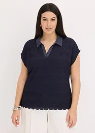 Poloshirt met kant, bonprix