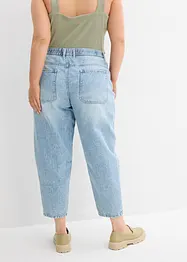 Barrel jeans mid waist, comfortabele tailleband, cropped, bonprix