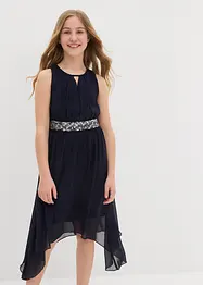 Chiffon jurk met pailletten, bonprix