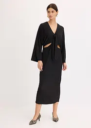 Midi jurk met cut-outs, bonprix