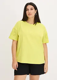 T-shirt met broderie anglaise, bonprix