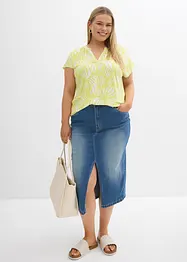 Henley shirt van een zachte viscosemix, bonprix