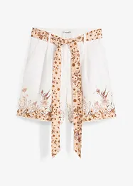 Short van linnen met een bloemenprint, bonprix