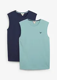 Tanktop (set van 2) van biologisch katoen, bonprix