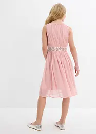 Chiffon meisjes jurk met paillettenband, bonprix