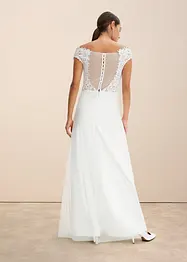 Trouwjurk met carmenhals en kant, bonprix