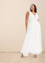 Trouwjurk met pailletten en afneembare tule rok, bonprix