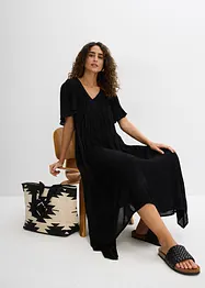 Lange kaftan jurk van crêpe, bonprix