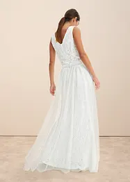 Trouwjurk met pailletten en afneembare tule rok, bonprix