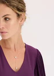 Ketting + oorstekers (3-dlg. sieradenset), bonprix