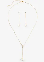 Ketting + oorstekers (3-dlg. sieradenset), bonprix