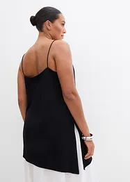 Asymmetrische top met spaghettibandjes van viscosemix, bonprix
