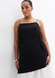 Asymmetrische top met spaghettibandjes van viscosemix, bonprix