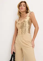Body met pailletten, bonprix
