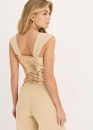 Body met pailletten, bonprix