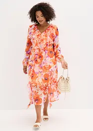 Chiffon jurk met volants, bonprix