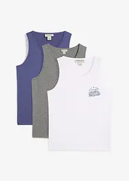 Tanktop van puur katoen (set van 3), bonprix
