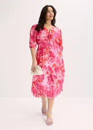 Gedessineerde midi jurk van mesh, bonprix