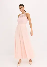 Maxi jurk met kant en een rok van tule, bonprix