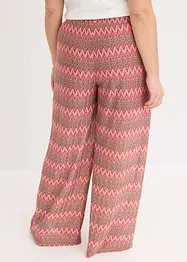 Zachte jersey broek in gehaakte look, bonprix