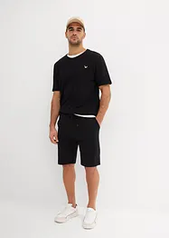T-shirt en shirt bermuda (2-dlg. set) van biologisch katoen, bonprix