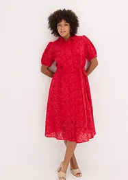 Blousejurk met broderie anglaise borduurwerk, van puur katoen, bonprix