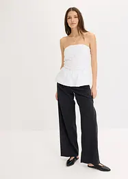 Strapless blousetop met peplum, bonprix