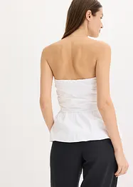 Strapless blousetop met peplum, bonprix