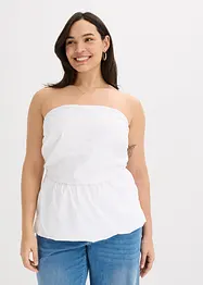 Strapless blousetop met peplum, bonprix