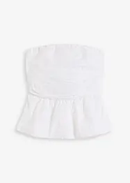 Strapless blousetop met peplum, bonprix