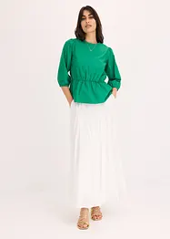Blouse met pofmouwen en diep uitgesneden achterkant, bonprix