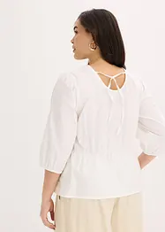 Blouse met pofmouwen en diep uitgesneden achterkant, bonprix