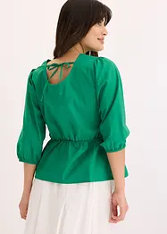Blouse met pofmouwen en diep uitgesneden achterkant, bonprix