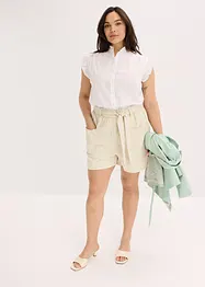 Twill short met ceintuur, bonprix