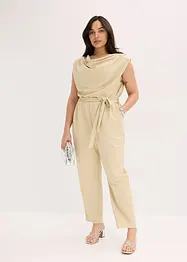 Jersey jumpsuit met schoudervullingen, bonprix