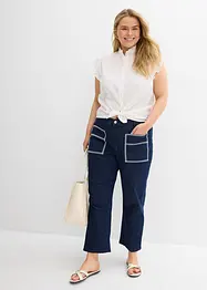 High waist straight jeans cropped, bonprix