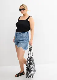 Jeans short high waist, low stretch, bonprix
