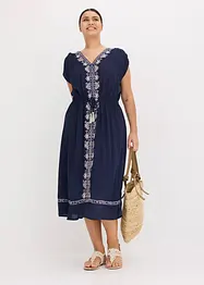 Boho midi jurk met borduursel, bonprix