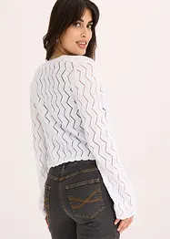 Kort vest in gehaakte look, bonprix