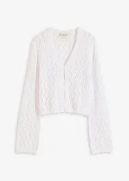 Kort vest in gehaakte look, bonprix