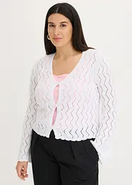Kort vest in gehaakte look, bonprix