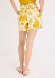 Korte short met print van gestructureerde viscose, bonprix