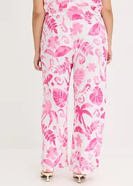 Wijde broek met print van gestructureerde viscose, bonprix